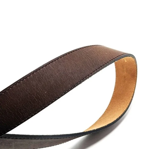 Arizona Belt Mens Large 30-34 Genuine Leather Brown Solid Thick Western USA - Picture 4 of 8